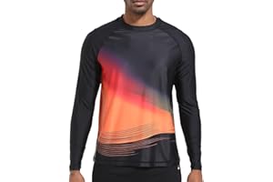 VAYAGER Herren Schwimmshirts UPF 50+ Rashguard Langarm Schnelltrocknendes T-Shirt Locker sitzendes Wasser Angeln UV-Schutzshirts
