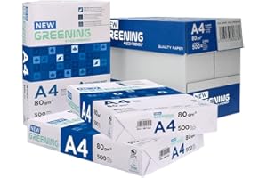 Liderpapel - Papel Fotocopiadora Greening Din A4 80 Gramos Caja de 5 Paquetes de 500 Hojas