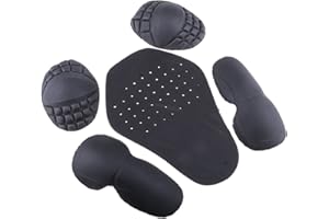 balikha 5pcs Motorcycle Riding Shoulder Elbow Back Protection Insert Pad Safty Gear, EVA Comfortable Material, Wear-resistant