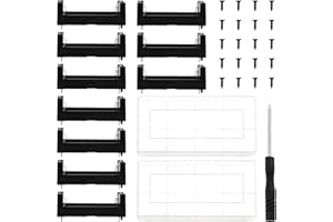 KUOQIY 10 Pièces CR123A CR123 Supports de Batterie, Boîtier de Batterie CR123A avec Épingle, CR123A Batterie Boîtier Support, avec 2 Pièces Boîte à Piles en Plastique, Vis, Tournevis