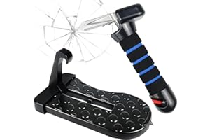 KUANGO Car Door Step, Universal Fit Car Roof Access, Foldable Roof Rack Door Step Up for Door Latch, Supports Both Feet, Fits Most Cars, SUVs and Trucks, Max Load 400 lbs