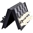 RECTITUDE 10" Magnetic Folding Chess Set, Educational Game Board for Adult Kids Beginner Chess Board Travel Toys (Black Color)
