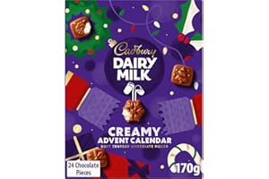 Cadbury Dairy Milk Advent Calendar, Soft Centred Chocolate Pieces, Perfect for your Christmas Countdown, 170g (Pack of 1)