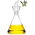 HAIZEEN Olive Oil Dispenser Cone Cruet No drip Nozzle;Borosilicate Glass Break Resistance Oil Container (16.6 Ounce)