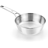 BRA Signature | Deep Frying Pan 24 cm Stainless Steel Non-Stick | Stainless Steel 18/10, Non-stick, Triple Bottom Diffuser, S
