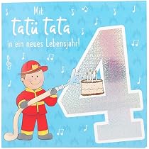 Stuff4 Biglietto di auguri per 3° copleanno, unisex, per festa con panda, per 3 anni, 145