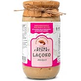 LA&Ccedil;OKO 1 KG Şekersiz, Katkısız, Glutensiz, Vegan, Doğal Az Kavrulmuş (&Ccedil;İĞ) Par&ccedil;acıklı (Extra Crunchy) Yer Fıstığı Ezmesi (1 K