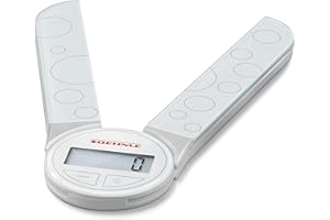 Soehnle Genio White zusammenklappbare Küchenwaage, Haushaltswaage mit stufenlos einstellbarer Wiegefläche, digitale Küchenwaage mit 5 kg Tragkraft