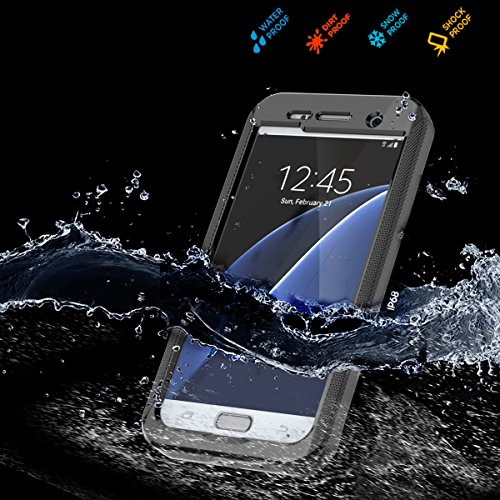 Samsung Galaxy S7 Funda Case TOTOOSE Waterproof Cover Impermeable Shockproof A Prueba de Suciedad Nieve Carcasa Cubierta Conviviente tapn antipolvo Full Body Protector para Samsung Galaxy S7 - Negro Samsung Galaxy S7 Funda Case TOTOOSE Waterproof Cover Impermeable Shockproof A Prueba de Suciedad Nieve Carcasa Cubierta Conviviente tapn antipolvo Full Body Protector para Samsung Galaxy S7 - Negro