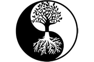 AREDE Decorazione da Parete in Metallo L'albero della vita Arte Murale astratta in Metallo per Camera da letto, Bagno, Soggiorno, Casa | 54 x 54 cm | Decorazione da composito di alluminio | Nero