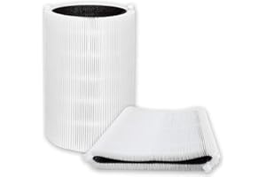 PUREBURG Replacement True HEPA Filter Compatible with Blueair Blue Pure 411 411+ 3210 Air Purifiers,H13 True HEPA Particle Activated Carbon 2-Pack