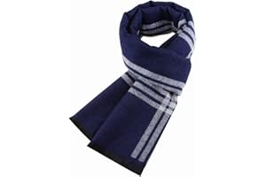 Ueither Hombres Cálido y Acogedor Bufanda del tartán Moda y Elegante Bufanda a Cuadros Clásico en Otoño Invierno Check Scarf