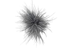 BLAUSKY 1 broche de plumas mullidas de 10 – 15 cm para vestidos, plumas de avestruz, alfileres de pluma, pasador para el pelo con clips y alfileres, accesorio elegante para bodas, fiestas, bailes, color gris
