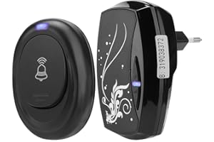 DAUERHAFT Dzwonek zabezpieczający do domu z tworzywa sztucznego ABS do wodoodpornego wzornictwa (European standard 110-240V)