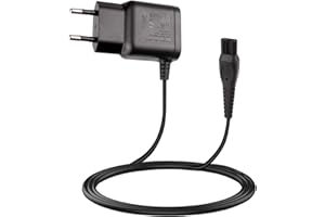 SYNKRIS Chargeur Rasoir 15V pour Philips HQ8505 Alimentation Électrique Cordon 1M Compatible avec Série 3000 5000 7000 9000 QP6510 QP6520 QP6530 MG7720 MG7710 BT5509 Noir