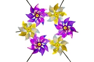 MUUGIY 6Pcs Reflective Bird Repellent Windmill, Bird Repellent, Reflective Windmill,Pigeon Repellent, Keep Birds Away From Your Home, Garden,Farm,Patio (6Pcs-F)