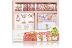 Chingde Set de Adhesivos de Cinta washi, 50 Piezas Adhesivo Cinta Adhesiva Adhesivo Deco Masking Washi para Aficionados a la planificación del Libro de Recuerdos de Bricolaje Embellecido revistas