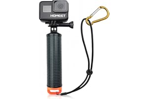 Homeet Schwimmer Handgriff Unterwasser Hand Grip Schwimmender Handstick Monopod Pole Selfie Stick Ergonomisch für Action Kameras【Orange】