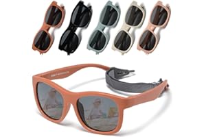 Musivon Baby Sonnenbrille 6 monate - 2.5 Jahre, Polarisierte Kinder Sonnenbrille Flexibler Rahmen fur Jungen Mädchen