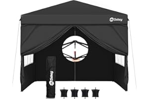Sekey Pavillon 3x3 mit 4 Seitenteile, Faltpavillon Wasserdicht Stabil Winterfest, Pop Up Pavillon Faltbar für Camping, Festiv