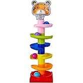 Amazon Brand - Jam & Honey | Rolling and Swirling Ramp Drop Toy for 3-4 Year Kids | 5 Layers. 4 Balls
