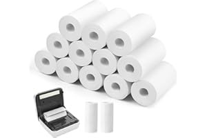 TNEDFOD 12 Rollos de Papel Térmico para Cámara Infantil, Recarga Papel Camara Fotos Niños, Rollos Camara Fotos Infantil Instantanea, Papel Impresora Termica, para Cámaras Infantiles, Mini Impresoras