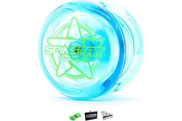 YoyoFactory SPINSTAR Yo-Yo - Bleu (Idéal Yoyo pour Les débutants, Ficelle Et Instructions Incluses)