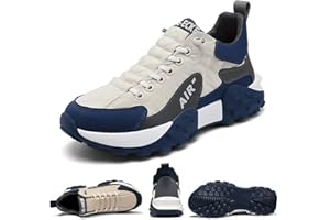 OURBUFAN Chaussures sport basses orthopédiques confortables, larges et neutres pour homme, étanches, Air AIP, pour la marche, le tennis, courir