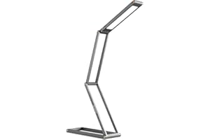 ONKRON Lampada da tavolo Transformers portatile Lampada da scrivania a LED pieghevole con porta di ricarica USB D4A Silver