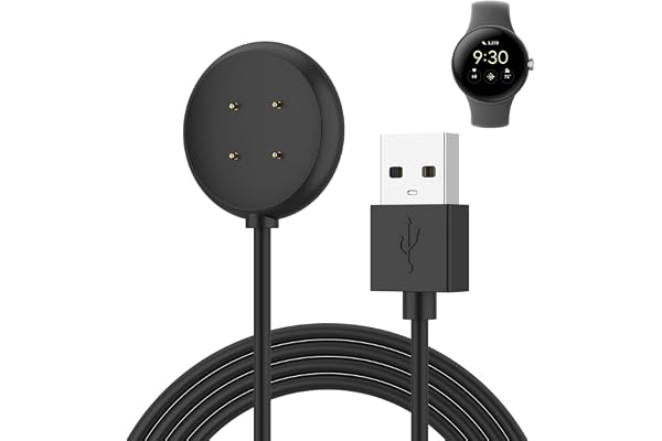 Oumida laddningskabel för Google Pixel Watch 2-laddare, USB-laddningsstation, laddkabel, dockkabel, endast för Google Pixel Watch 2