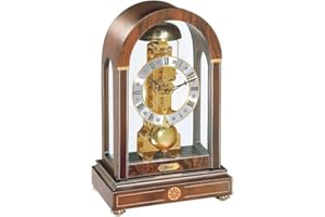 Hermle Mechanical Table Clock with Hour Strike and Mahogany Finish 22712-030791