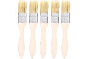 ALOMEJOR 5 Stücke Holzgriff BBQ Pinsel Küche Zubehör für Outdoor Camping Backen Grillen