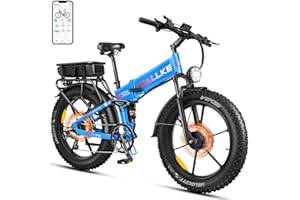 W Wallke X3 Pro Max Dual Motor Full Suspension Electric Bike 26 Inch Fat Tire Mountain Electric Bike Doppia batteria 48V44AH Freni idraulici