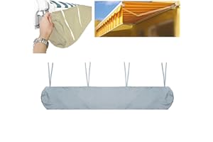 DFEO Markisen Schutzhülle, Markisenabdeckung Wasserdicht Einziehbare Terrassen Gelenkarm Markise Rain Canopy Storage Bag, Oxford, Sonnenschutz, Für Outdoor Garden Patio(Size:4M,Color:grau)
