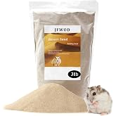 JFWOD Hamster Banyo Kumu, 1,4 kg Tozsuz &Ccedil;&ouml;l Kumu veya Lazımlık Kumu Hamster Şinşillaları Gerbil Suriye Fareleri i&ccedil;in K&uuml;&ccedil;&uuml;k Ha