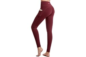 CAMBIVO Leggins Sportivi Donna, Leggins Push up a Vita Alta, Leggings Palestra Pantaloni Yoga Pants Elasticizzati Lunghi con Tasche per Fitness, Pilates, Sport, Gym, Running, Tempo Libero