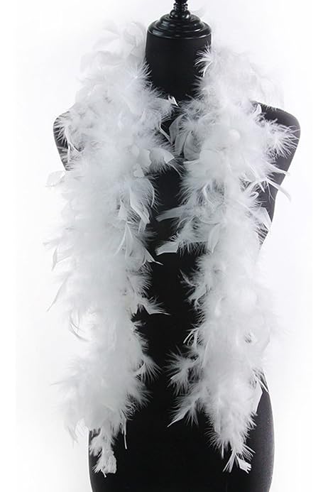 Boa De Plumes NHQZ Avec Bandeau - 2m, Plumes De Dinde, Paillettes Violet, Fête/Déguisement