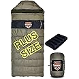 RhinoKraft Ultra-Light Zero Degree Envelope Sleeping Bag for Adults for Mild to Harsh Winter, Portable with Compression Sack for Camping, Trekking, Hiking and Outdoor Activities + Air Travel Pillow