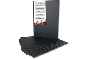 NEUSER PAPIER Lot de 10 cartons de reliure, format A4, en noir, épaisseur : 2 mm, grammage : 1 370 g/m².