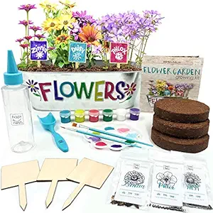 Hapinest Flower Garden Growing Kit Kids Gifts for Girls and Boys Ages 6 7 8 9 10 Years Old and up