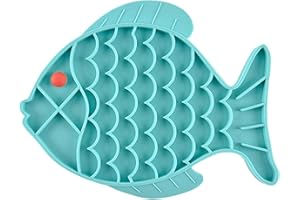 Hwtcjx Gamelle dalimentation Lente, gamelle Chat Anti glouton, Fabriqué en Silicone sûr, Non Toxique, Anti-étouffement, pour Chats, Chiens (19 x 24.5cm, Bleu)