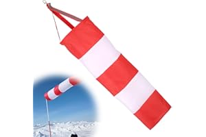ertlutw 1 Stück Windsack für Draußen, Windmesssocke, Windhose Garten 60cm, Wetterfahne, Windanzeiger, Windsack mit Reflektierendem Gürtel, Witterungsbeständig, Rip-Stop, für Windmessungen Im Freien