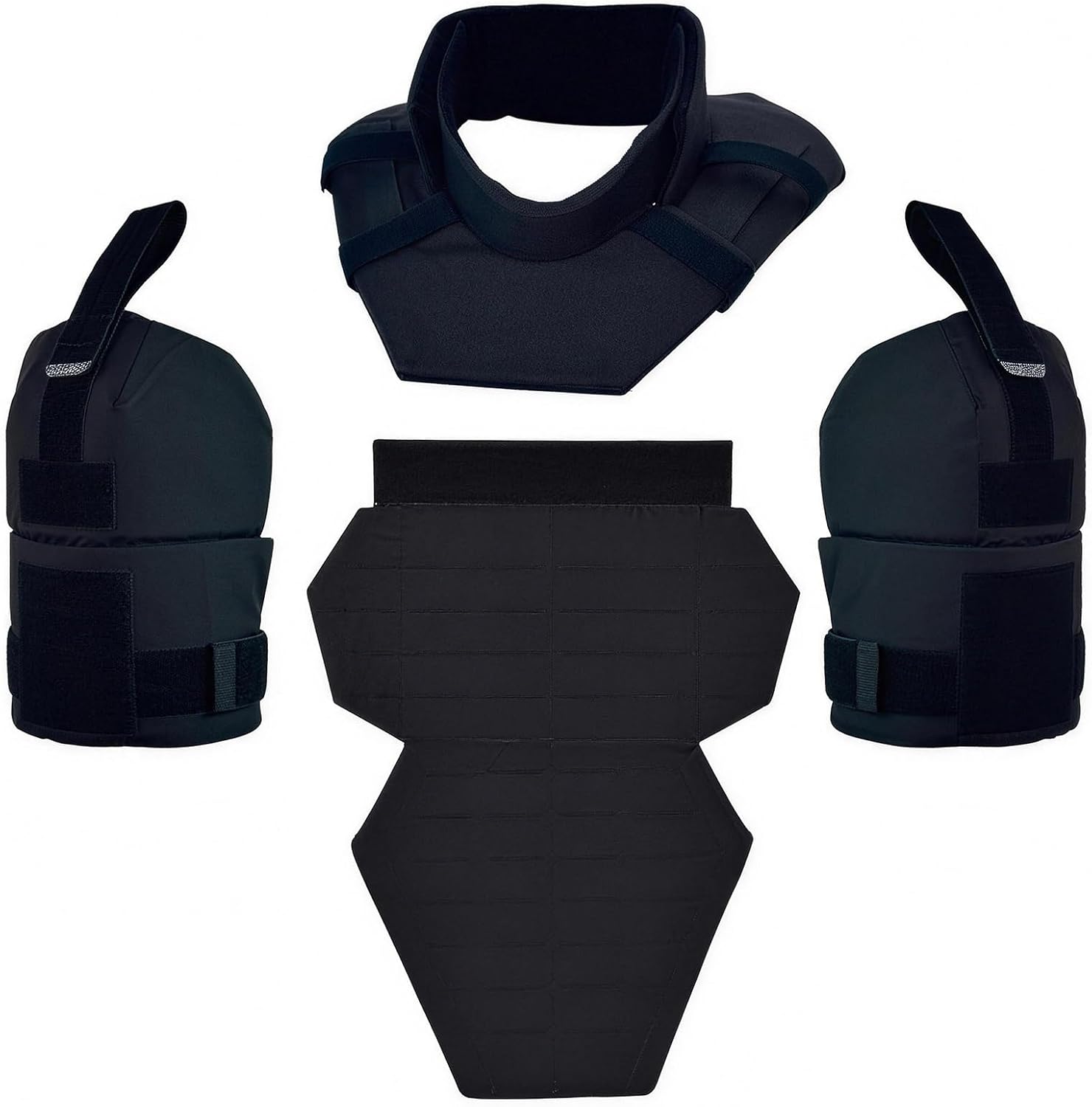 Kit de Protección 3 en 1 para Cuello, Hombros e Ingle, con Almohadillas y Protector Táctico para Hombros, Compatible con Diversos Chalecos.