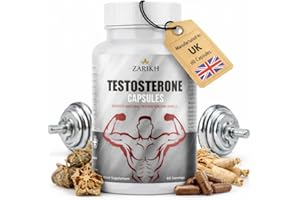 ZARIKH Testosterone Supplements for Men | Male Performance, Growth & Energy | Tribulus Terrestris for Men | High Strength 2400mg with Ashwagandha, Tribulus Terrestris, Fenugreek & Siberian Ginseng | UK Made