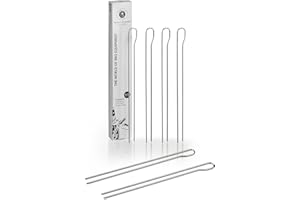 Buddy's BBQ - Grillspieße/Schaschlikspieße, 6 Doppelspieße, BBQ Spieße, Grillen, Kochen, Fleisch, Fisch, Gemüse, wiederverwendbar, 29 cm Länge, Edelstahl, Rundmaterial