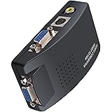 S-Video VGA RCA zu VGA Konverter von LiNKFOR, VGA zu VGA S-Video zu VGA Composite RCA zu VGA mit Pip Funktion AV-Box S-Video 