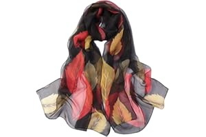 FAIRYGATE Grosse Echarpe Femme Echarpes et Foulards de Georgette Léger Écharpe Cadeau Châles Etole Femme Hiver, 38
