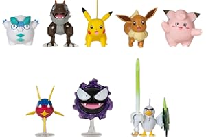 Pokémon Battle Figure 8 Pack - Six 2-Inch and Two 3-Inch Battle Figures including Pikachu