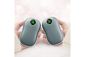 Hand Warmers Rechargeable 2 Pack - Jialexin 5000mAh*2 Large Hand Warmer Reusable- Electric Handwarmers Reusable Portable for Raynauds, Golf,Outdoor etc. Idea Tech Gifts for Men, Women