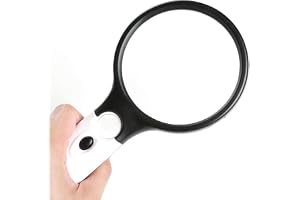 Other LED Magnifier 45X/3X Illuminated 2 Lens Set Handheld Magnifying Glass with Lights Gift for Parents